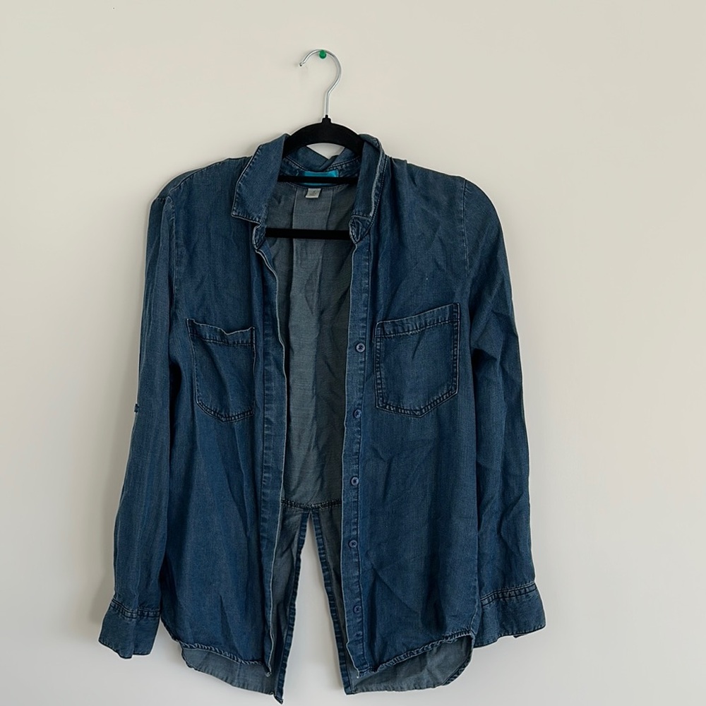 Women's Blue Denim button down